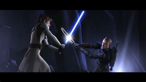 star wars the clone wars death watch vs obi wan|pre vizsla vs obi wan 1080p.